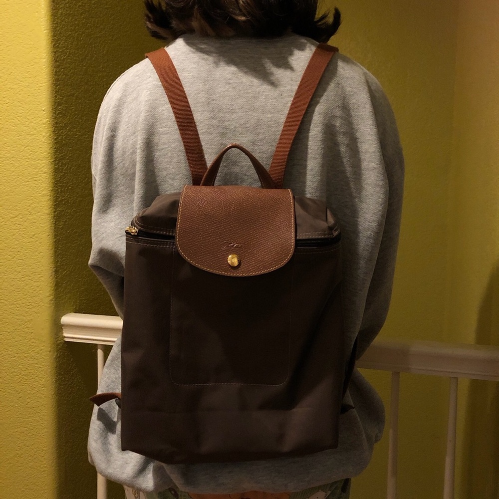 LONGCHAMP Le Pilage Water Resistant Brown Backpack